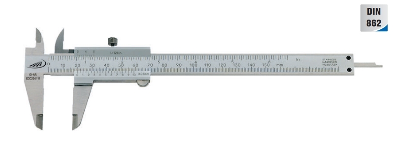Зображення ноніусного штангенциркуля SOFT-SLIDE 0-150мм 0.05 мм DIN 862
